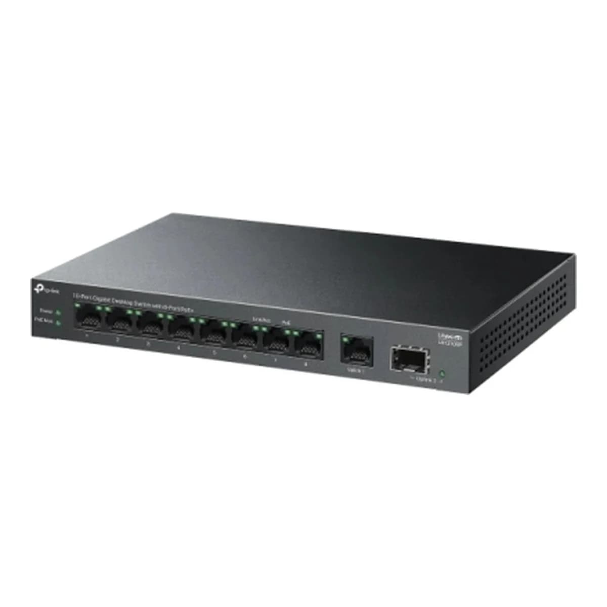 TP-LINK Switch 10-Port Gigabit TL-LS1210GP, Unmanaged, 8x PoE+, SFP, Extend Mode