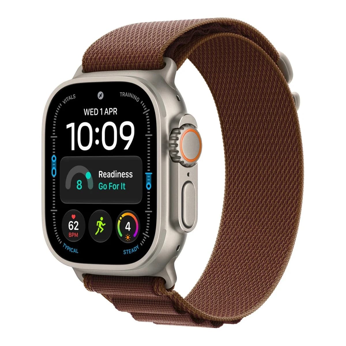 APPLE Remen za pametni sat Alpine Loop, 49 mm, Burgundy, Small, prirodni titanijum