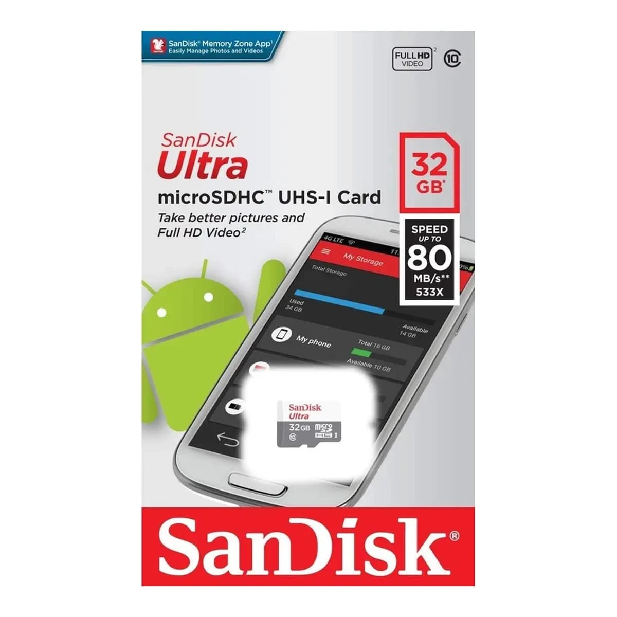 SANDISK Micro SD kartica Ultra 32GB, 100MB/s, A2, SD adapter