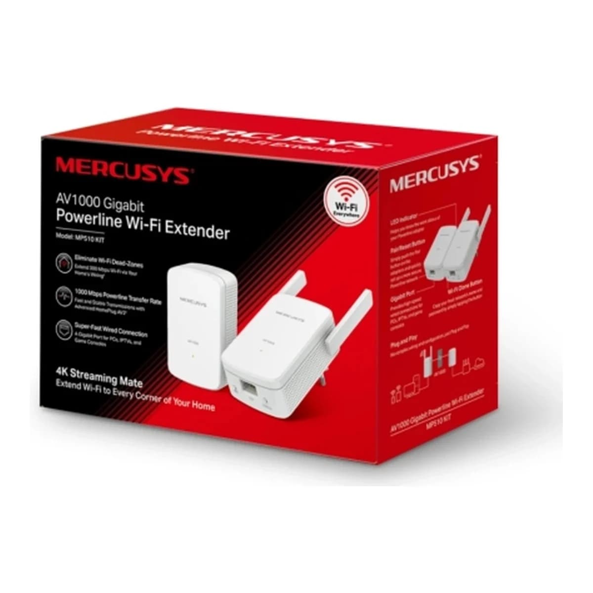 Mercusys MP510 AV1000 Gigabit Powerline Wi-Fi Kit 1000 Mbps