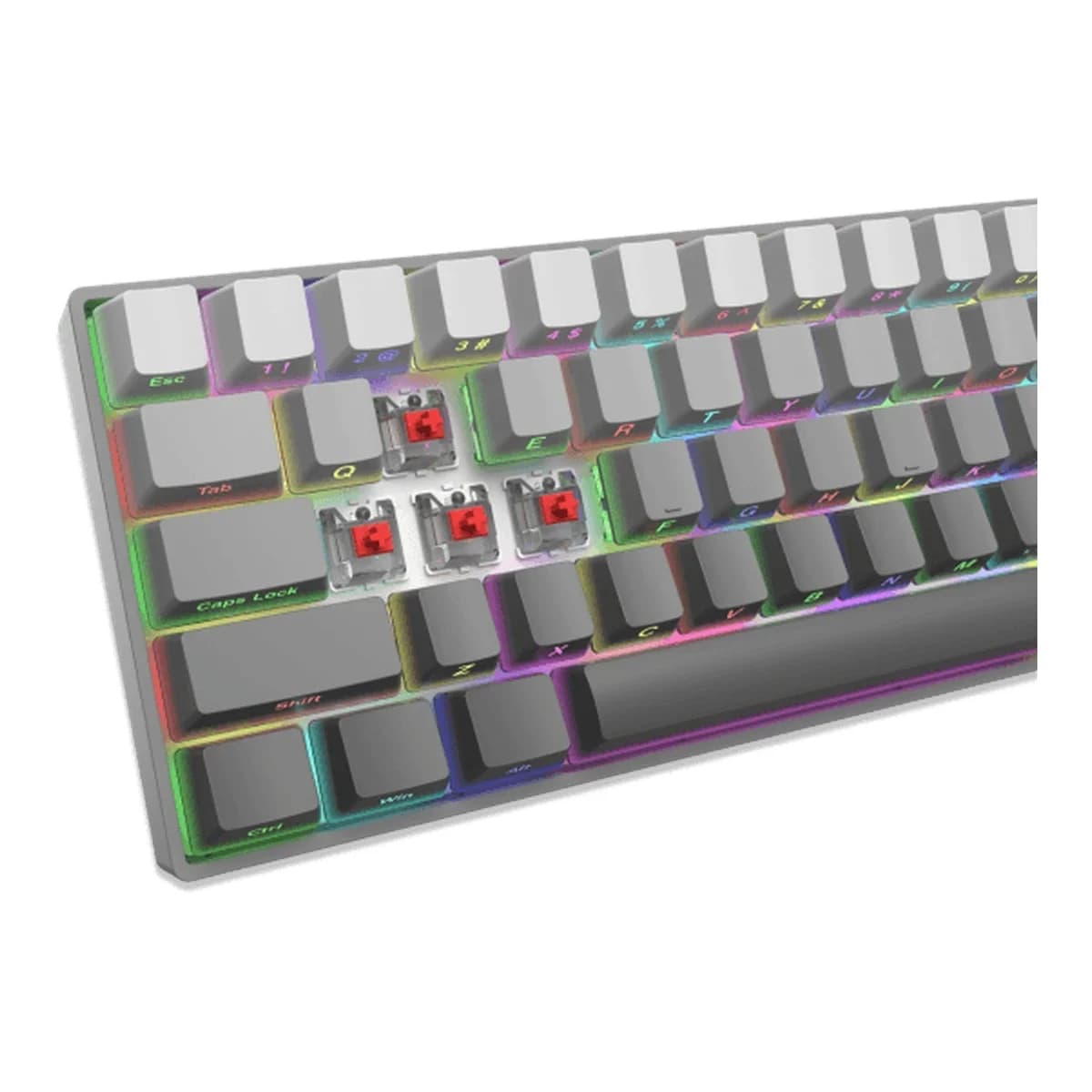 White Shark TASTATURA GK-007711 NUNCHAKU Siva Gradient - Mehanička / US - RED SW.