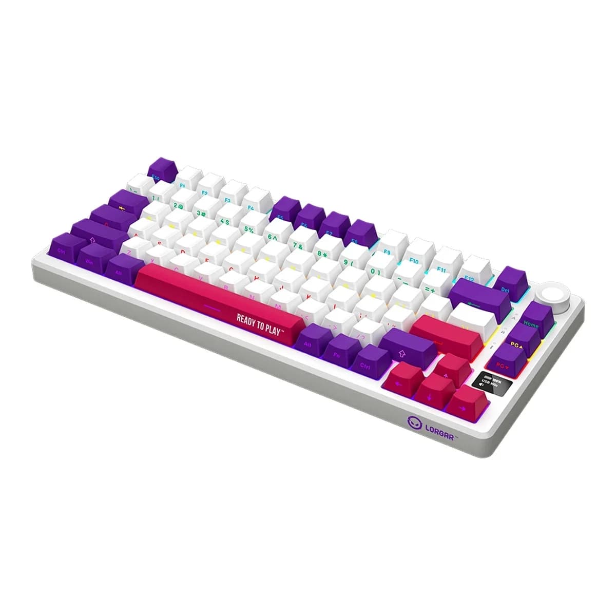 LORGAR Tastatura KBP7075W, Wireless, 75%, Mehanicka, Gaming, White, EN layout