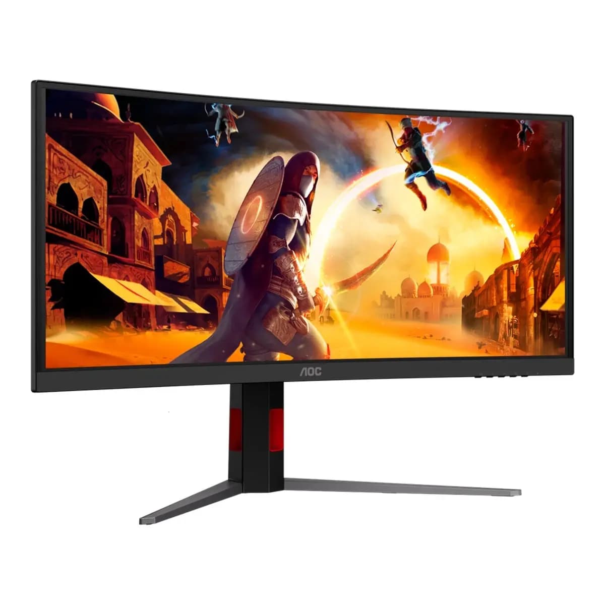 AOC Monitor Gaming CU34G4CA 34" UWQHD, Fast VA Panel, 180Hz, 1ms, Zakrivljeni 1500R, HDR400, USB-C 90W, KVM