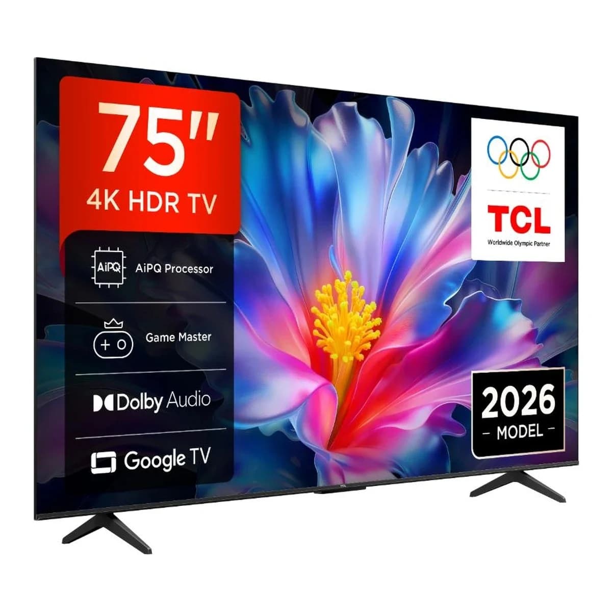 TCL TV 75" 4K LED 75P6L, Google TV, VRR, 60Hz