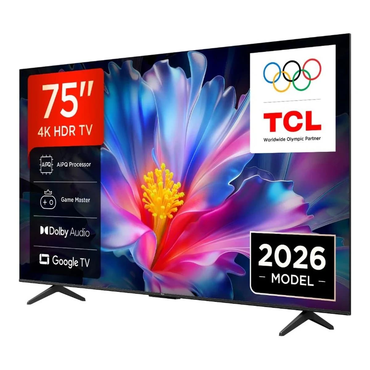 TCL TV 75" 4K LED 75P6L, Google TV, VRR, 60Hz