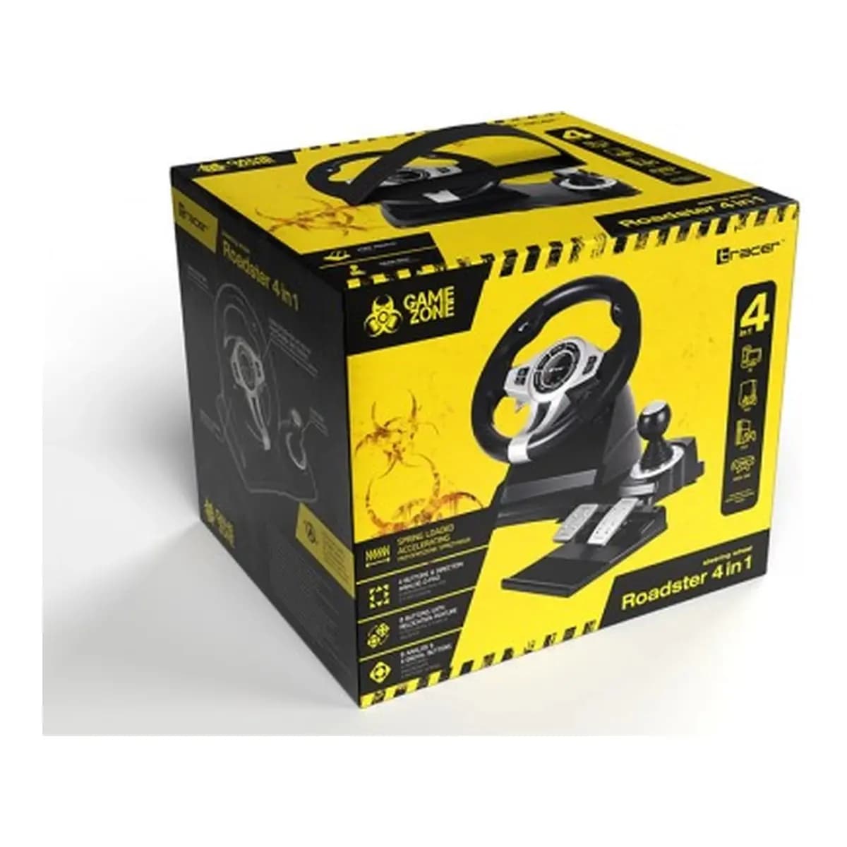 TRACER Volan Roadster, PC/PS3/PS4/XONE, 270°, 12 tipki, pedale