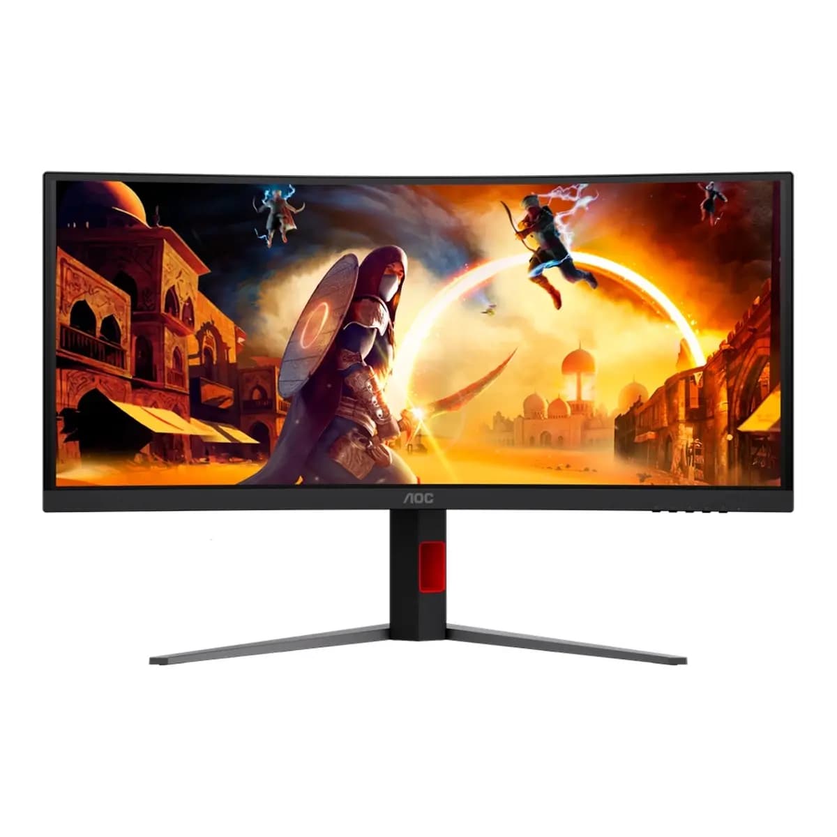 AOC Monitor Gaming CU34G4CA 34" UWQHD, Fast VA Panel, 180Hz, 1ms, Zakrivljeni 1500R, HDR400, USB-C 90W, KVM