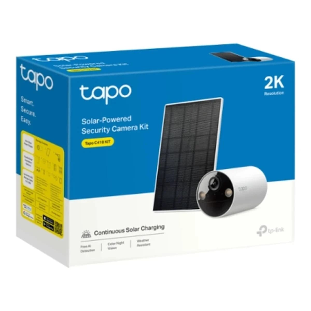 TP-LINK IP Kamera 3MP Bullet Tapo C410 KIT, Solar-Powered, WiFi, Color Night Vision, Smart Person Detection