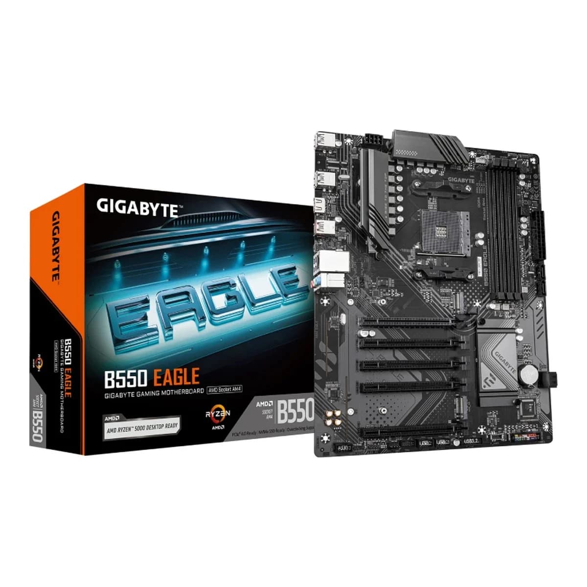 Gigabyte MB B550 EagleAM4, 4x DDR4, 4x SATA2x M.2, 1x HDMI, 6x USB, ATX