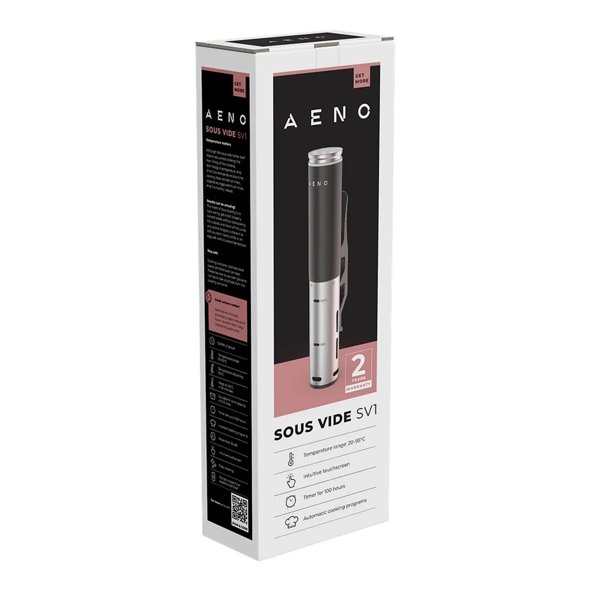 AENO Sous Vide SV1, 1200W, 4 automatska programa, LCD zaslon osjetljiv na dodir, IPX7, Timer