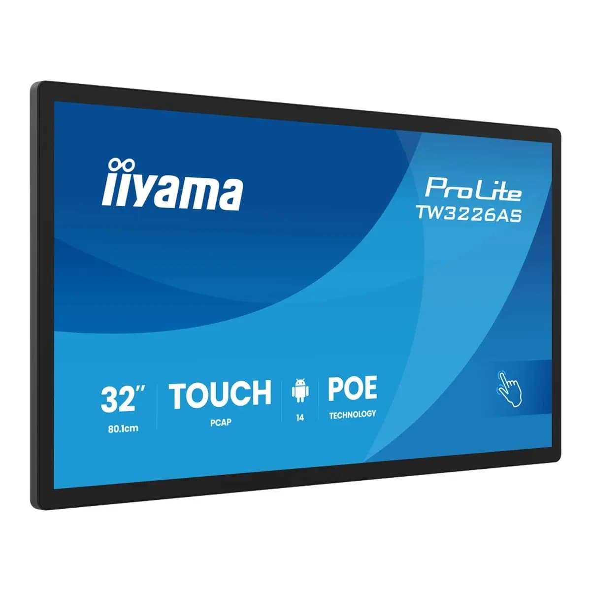 IIYAMA Monitor PROLITE TW3226AS-B3P 32" Full HD, Touchscreen, Android 14, 4GB RAM, 32GB SSD, Wi-Fi 6, Bluetooth, Gigabit Ethernet