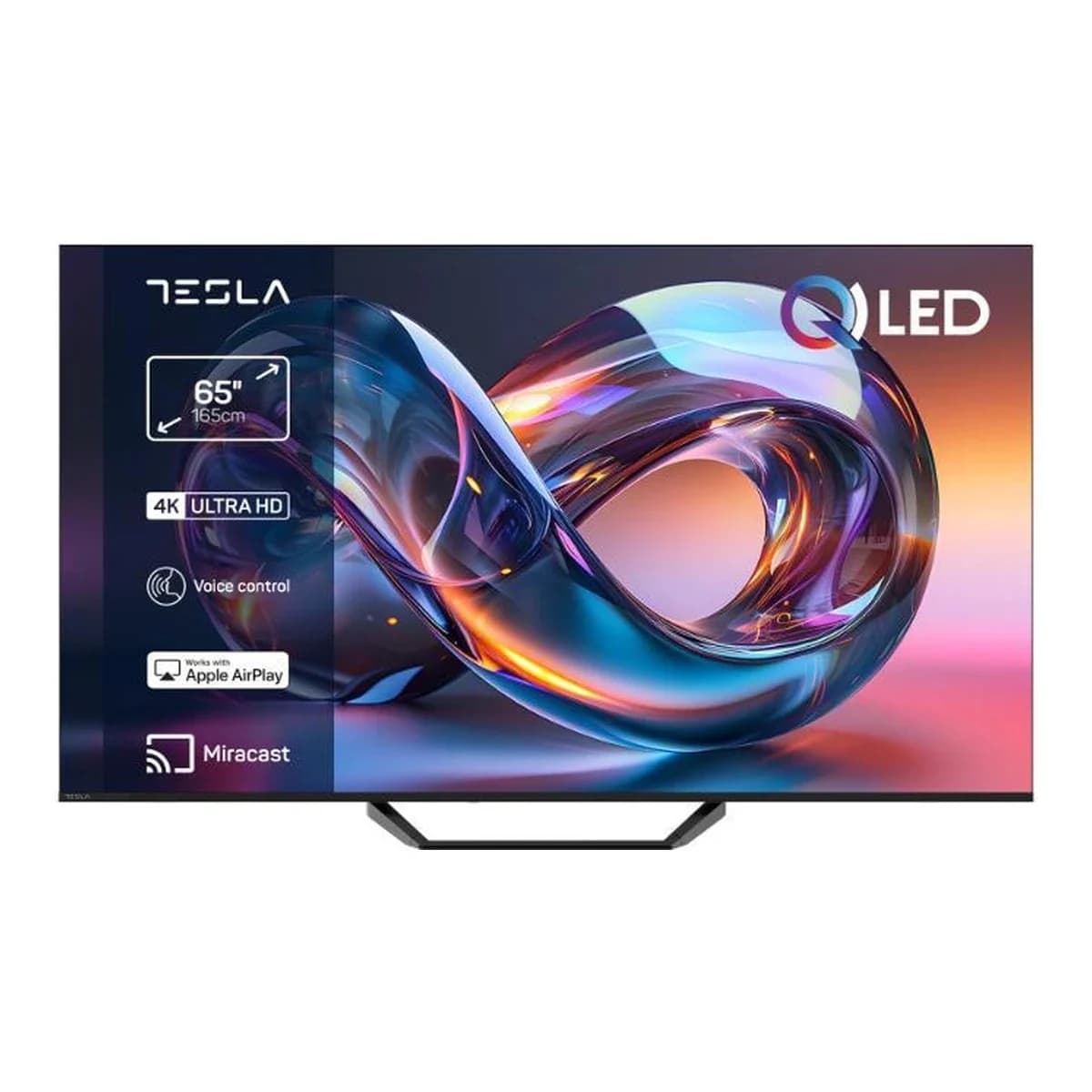 TESLA TV 65" 4K QLED Q65E665BUV, Smart TV, VIDAA, HDR10, Miracast, AirPlay, Voice Control, Hotel Mode
