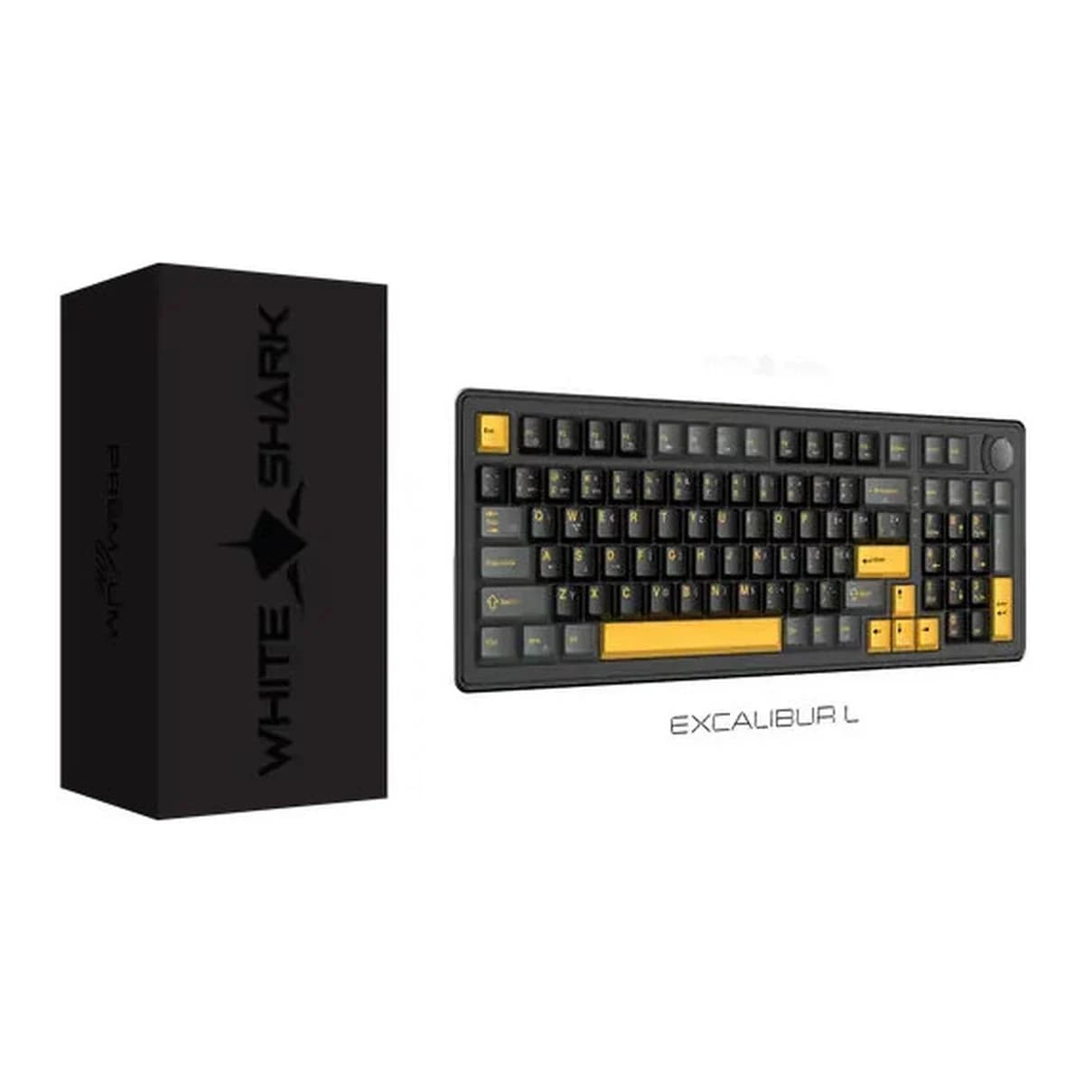 WHITE SHARK Tastatura Mehanicka GK-007152 EXCALIBUR L, Bluetooth/USB/2.4GHz, Wine Red Switch, Full Layout, RGB Hot-Swap