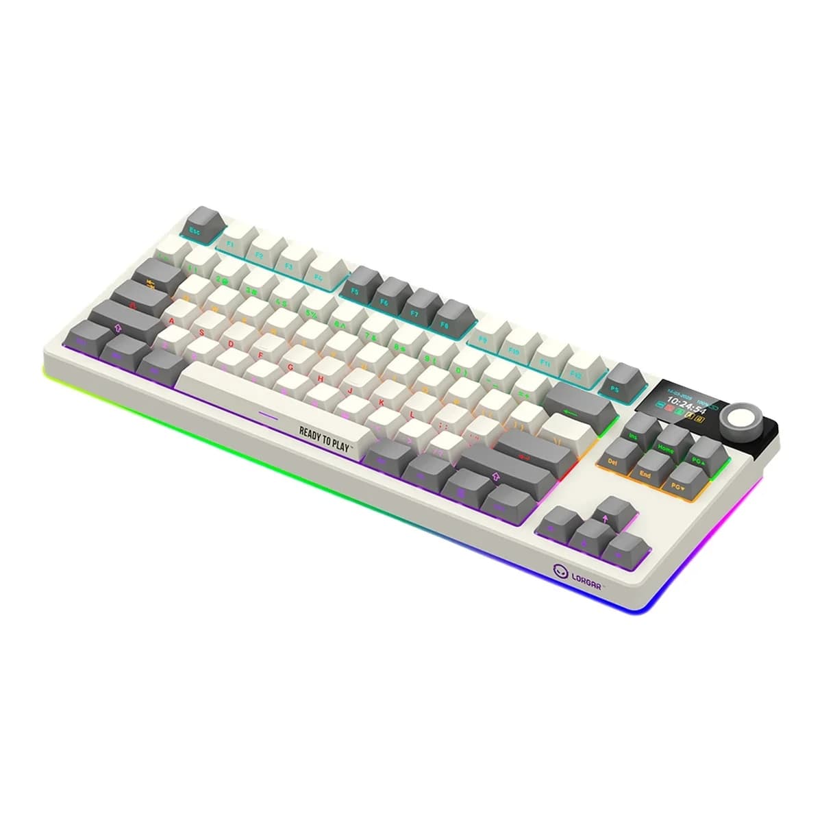 LORGAR Tastatura KBP70TKLW, Bezicna, TKL, Mehanicka, Gaming, Beige, EN Layout