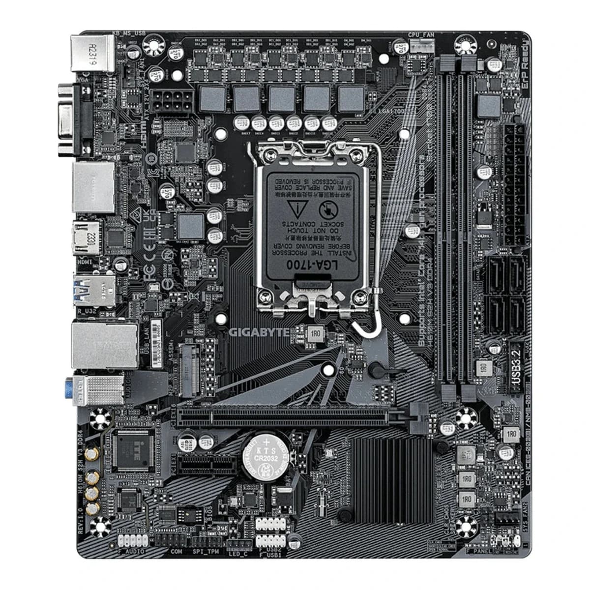 Gigabyte H610M S2H V3 DDR4LGA1700; 2xDDR4; M.2; 4xSATA6xUSB; HDMI, 2xDP, VGA