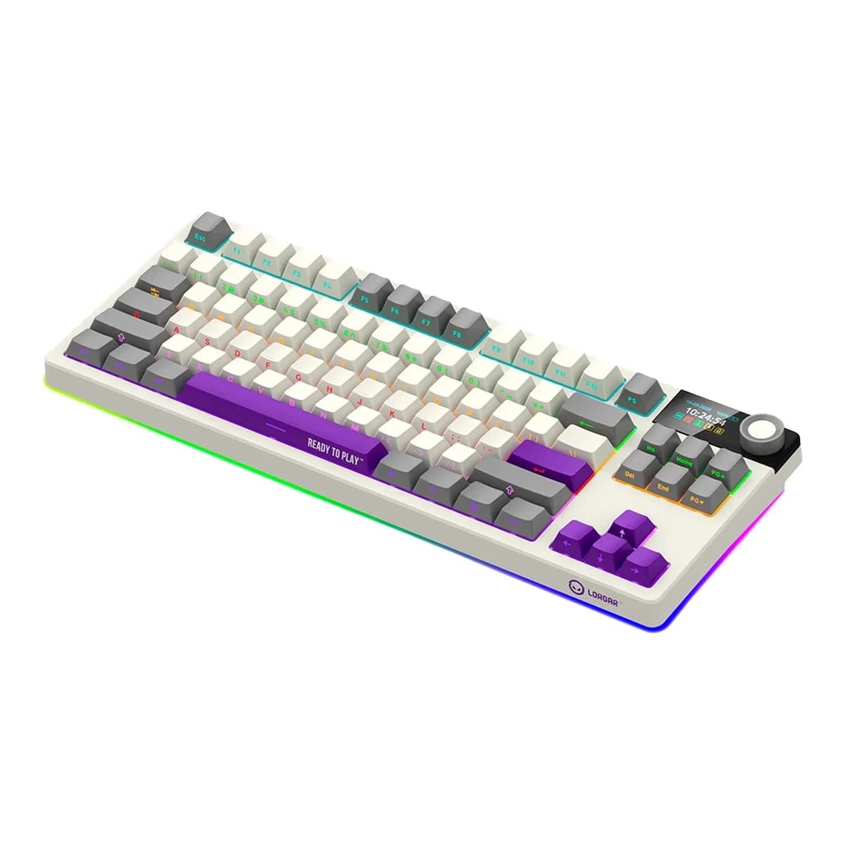 LORGAR Tastatura KBP70TKLW, Bezicna, TKL, Mehanicka, Gaming, Beige, EN Layout
