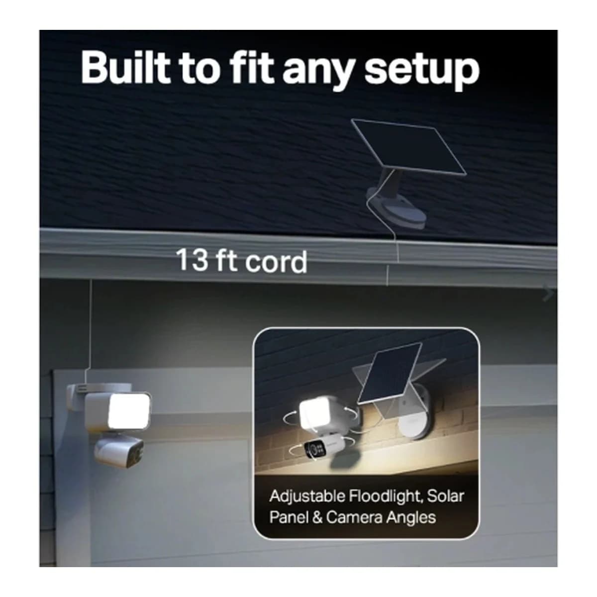 TP-Link Outdoor Solar-Powered Wi-Fi Floodlight Pan/Tilt Camera Tapo C615F KIT