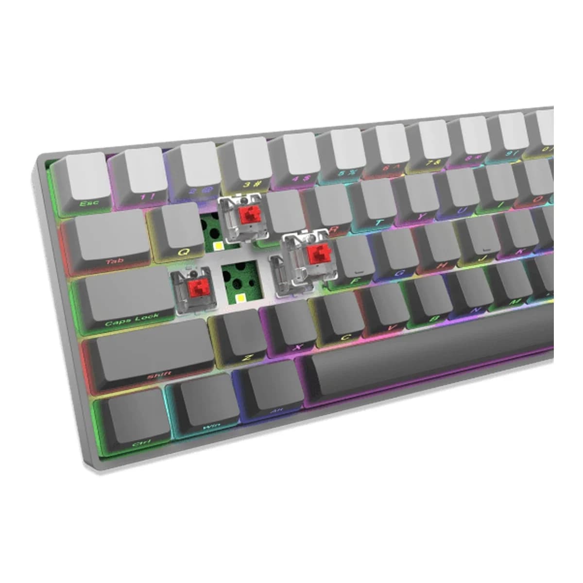 White Shark TASTATURA GK-007711 NUNCHAKU Siva Gradient - Mehanička / US - RED SW.