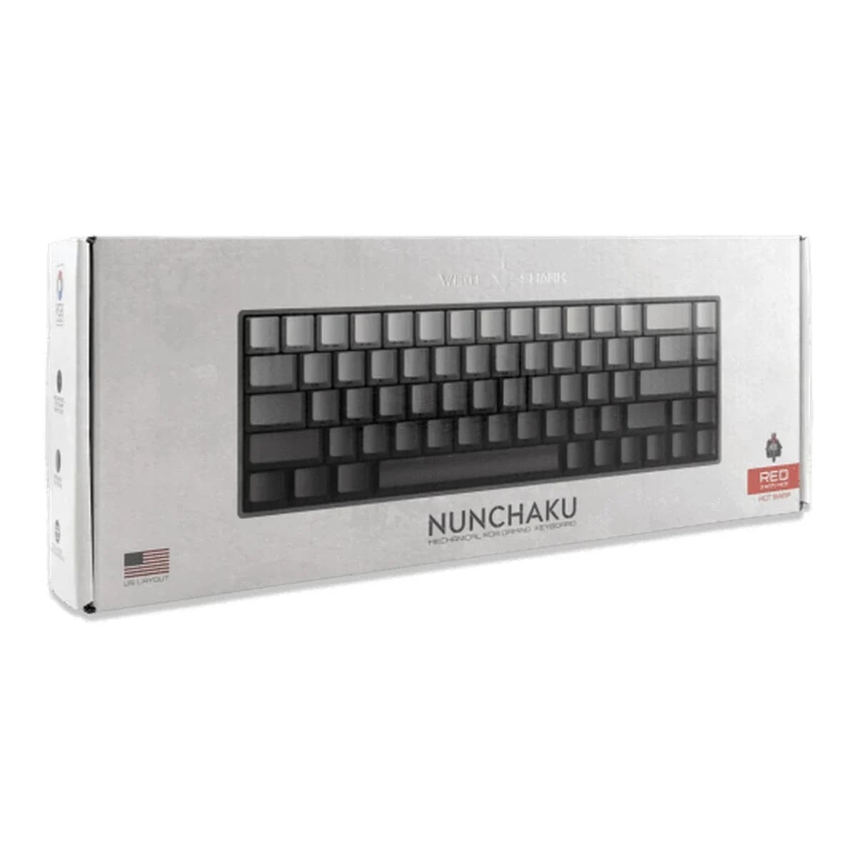 White Shark TASTATURA GK-007711 NUNCHAKU Siva Gradient - Mehanička / US - RED SW.