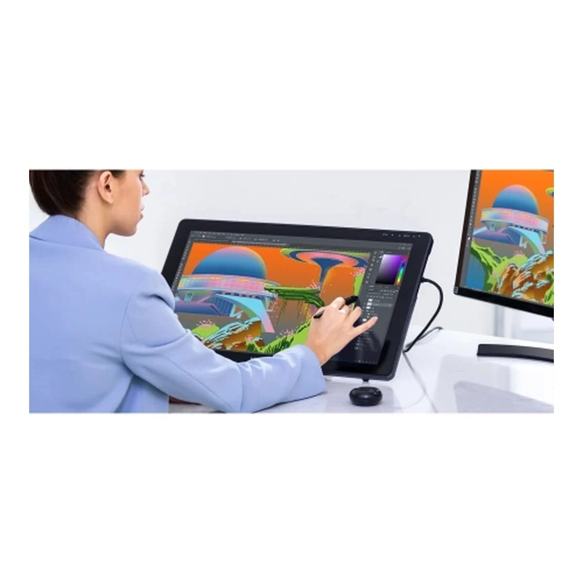 HUION Grafički Tablet Kamvas 22 Plus, Full HD 1920x1080, 140% sRGB, 8192 nivoa pritiska, PW517 digitalna olovka