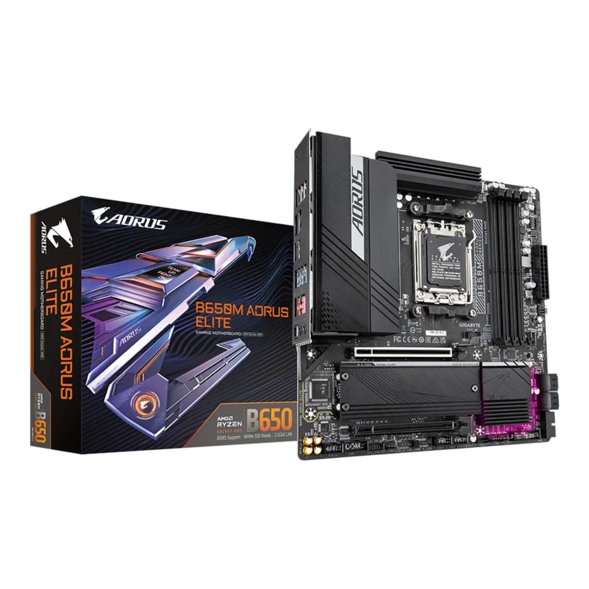 Gigabyte MB B650M AORUS ELITEAM5; 4xDDR5; 2xM.2;4xSATA, 11x USB,HDMI,DP, microATX