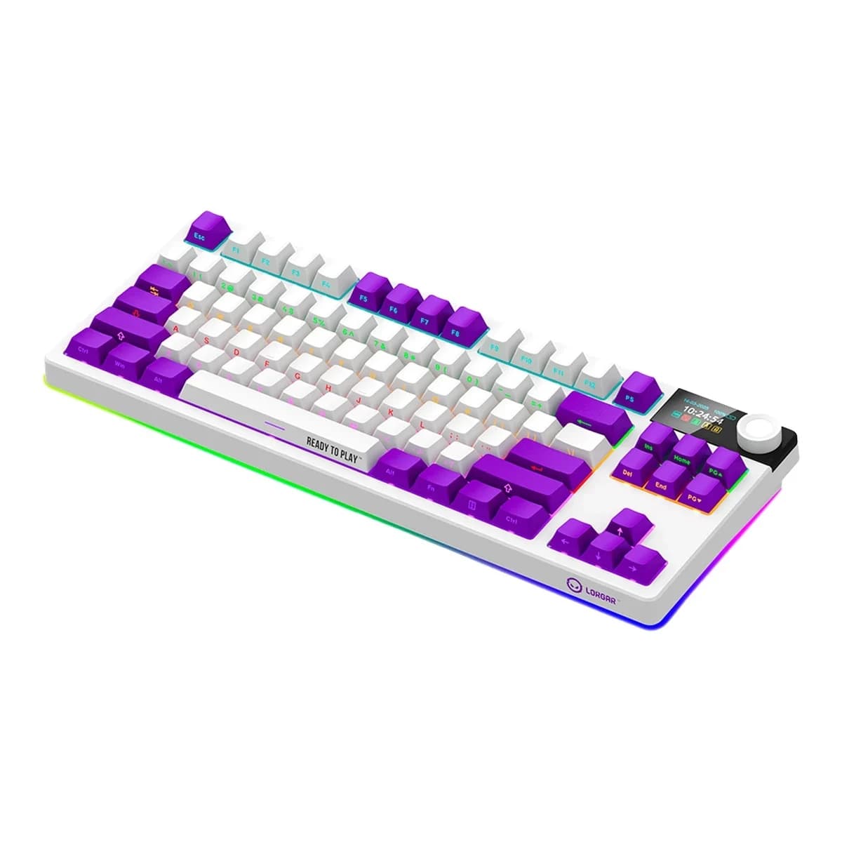 LORGAR Tastatura KBP70TKLW, Wireless, TKL, Mehanicka, Gaming, White, EN layout