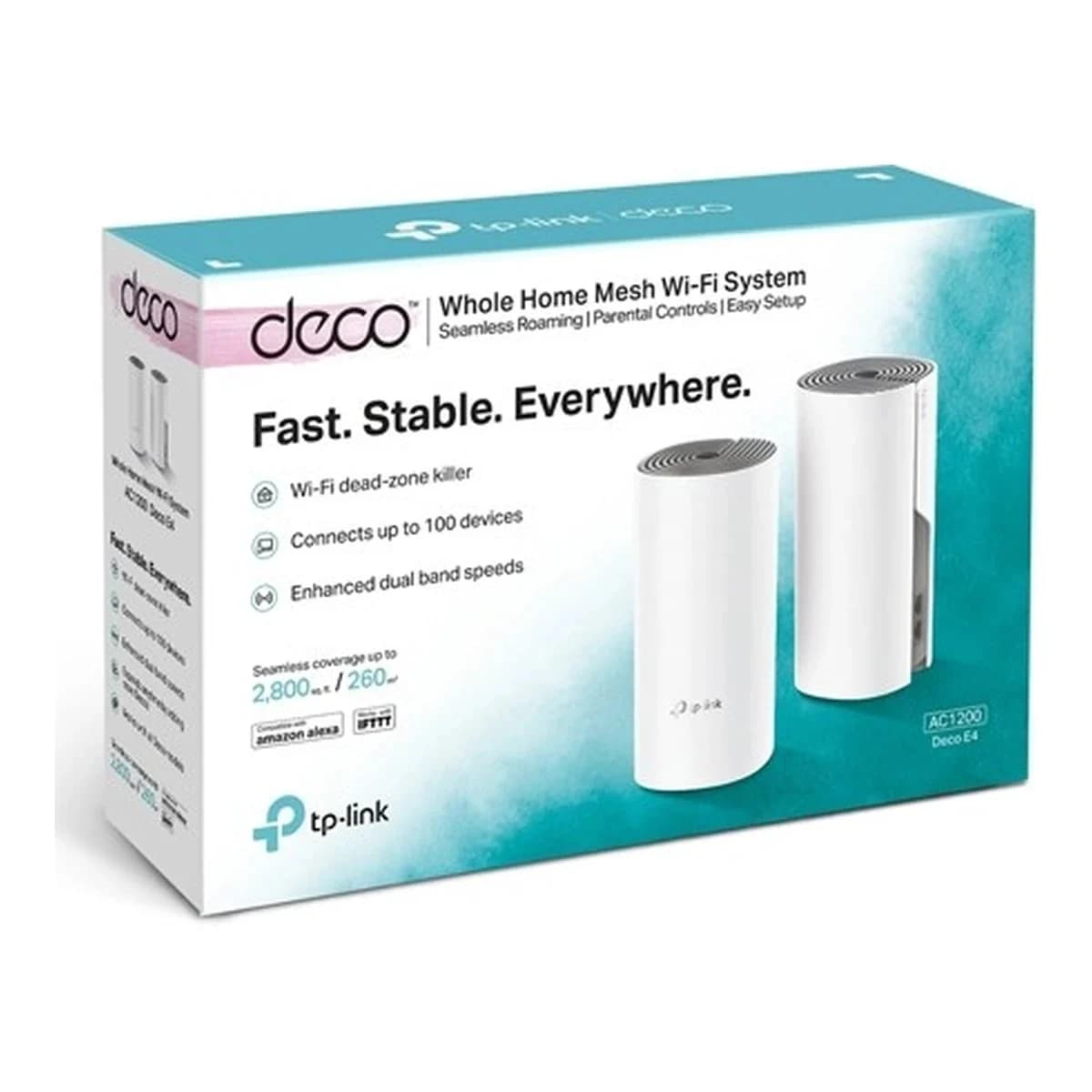 TP-Link Deco E4 (2-PACK) AC1200 Whole Home Mesh Wi-Fi System