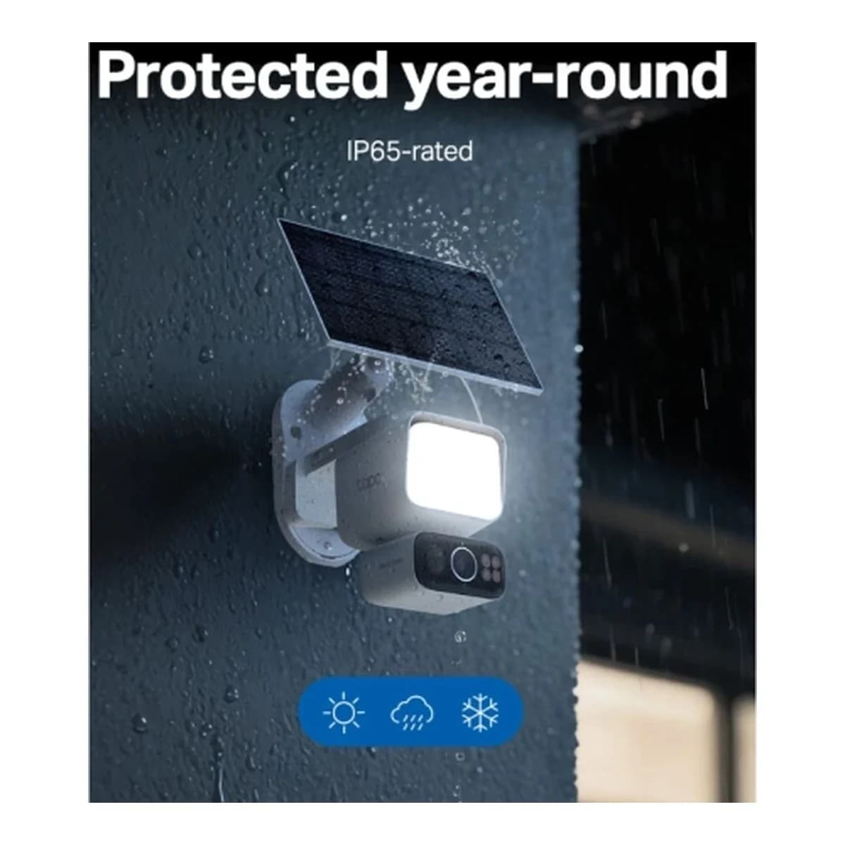 TP-Link Outdoor Solar-Powered Wi-Fi Floodlight Pan/Tilt Camera Tapo C615F KIT