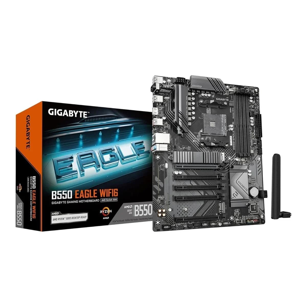 Gigabyte MB B550 EagleAM4, 4x DDR4, 4x SATA2x M.2, 1x HDMI, 6x USB, ATX