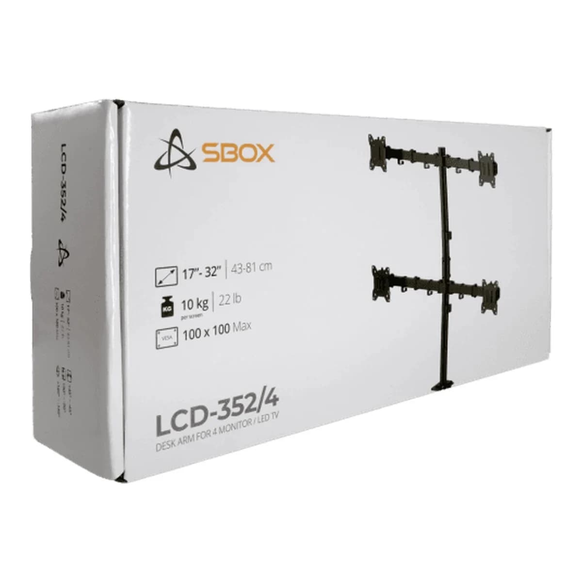 SBOX STALAK Desktop LCD-352/4-3 (17-32"/4x10kg/100x100)