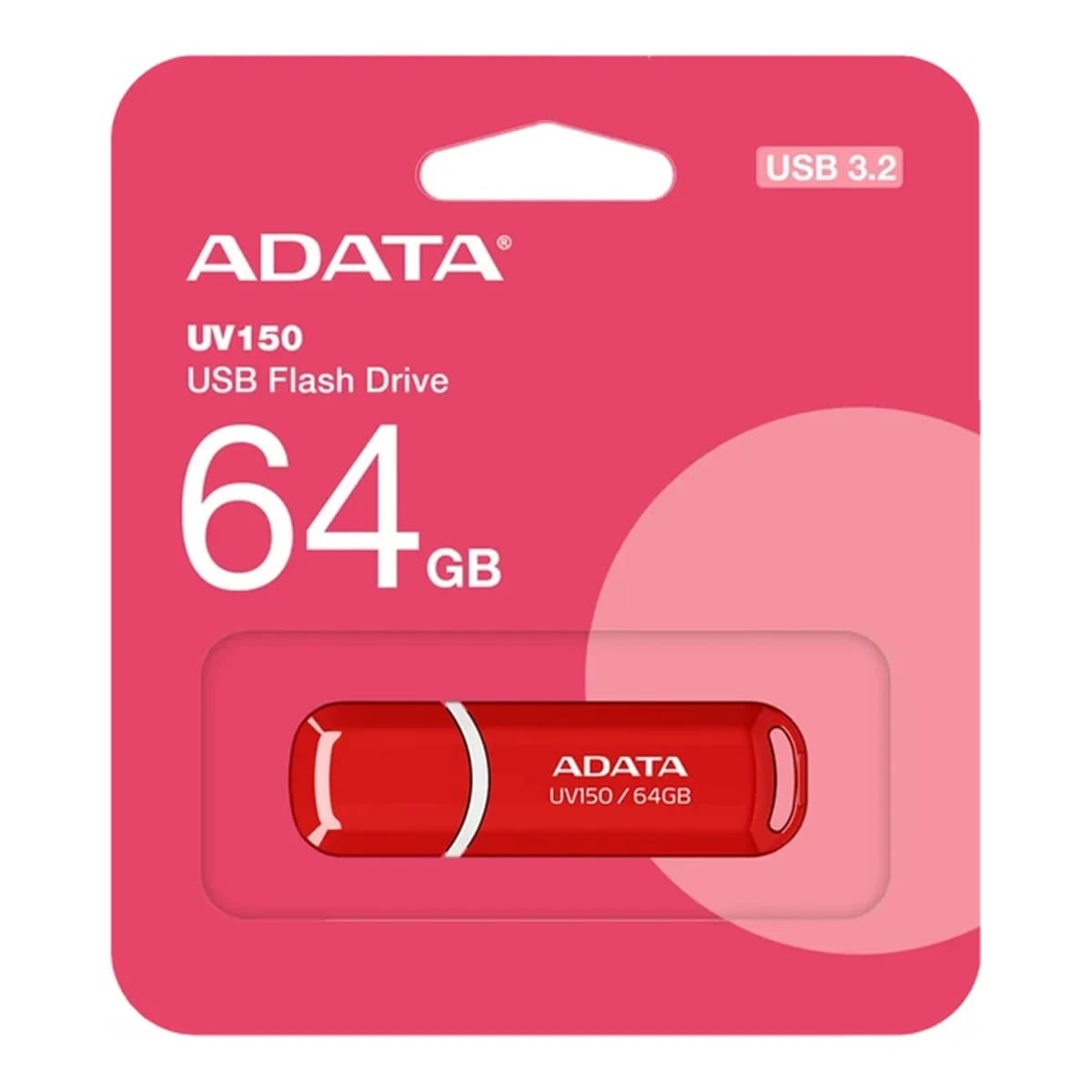 ADATA USB Stik AUV150, 64GB, USB 3.2, Crvena