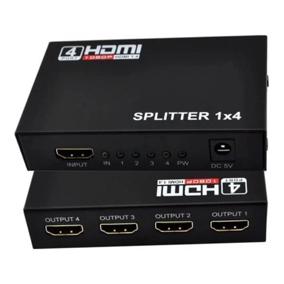 NONAME HDMI Splitter HS-HD004, 4-portni, 1080p, 2.5 Gbps, 5V DC