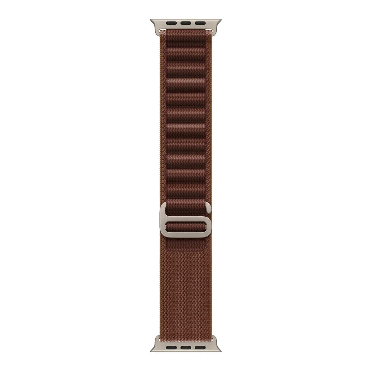 APPLE Remen za pametni sat Alpine Loop, 49 mm, Burgundy, Medium, Natural Titanium Finish