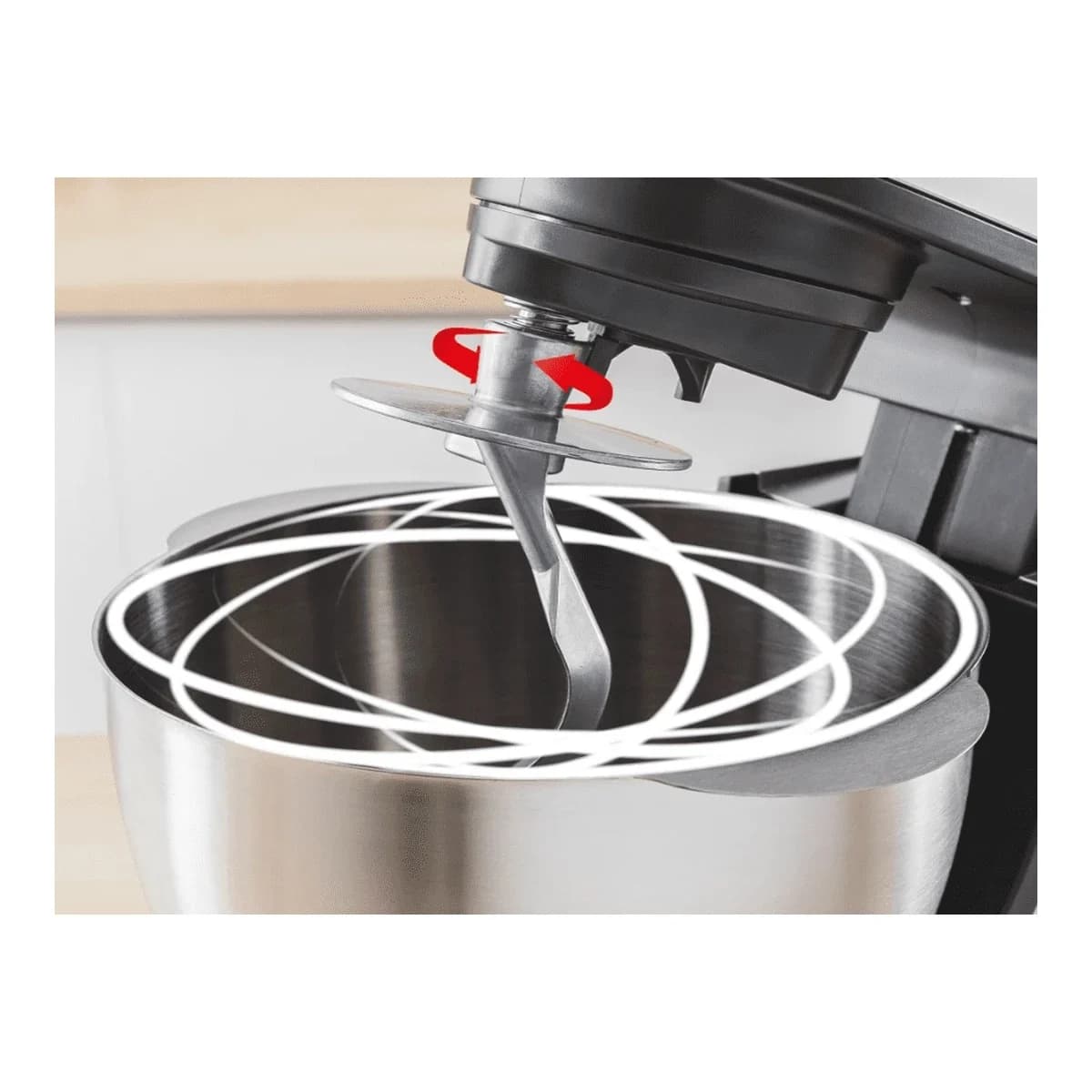 TEFAL Kuhinjski robot Bake Essential Rise, 800 W, posuda 4,8 L, nehrđajući čelik, mutilice, kuka za tijesto