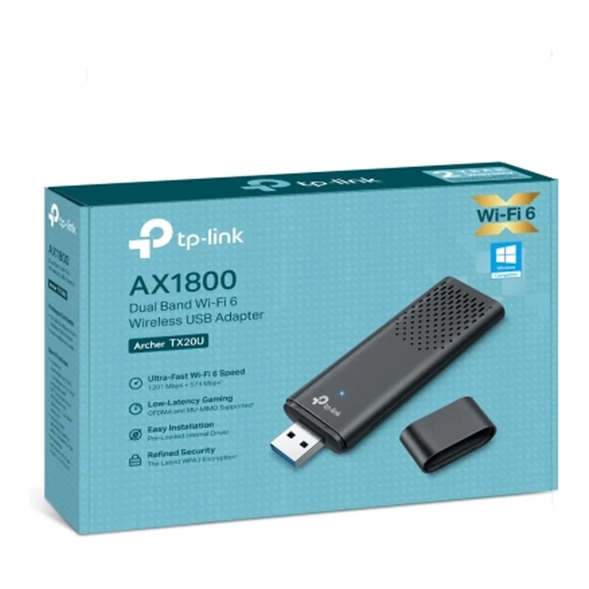 TP-LINK USB WiFi Adapter AX1800 Archer TX20U, WiFi 6, Dual Band, MU-MIMO, USB 3.0