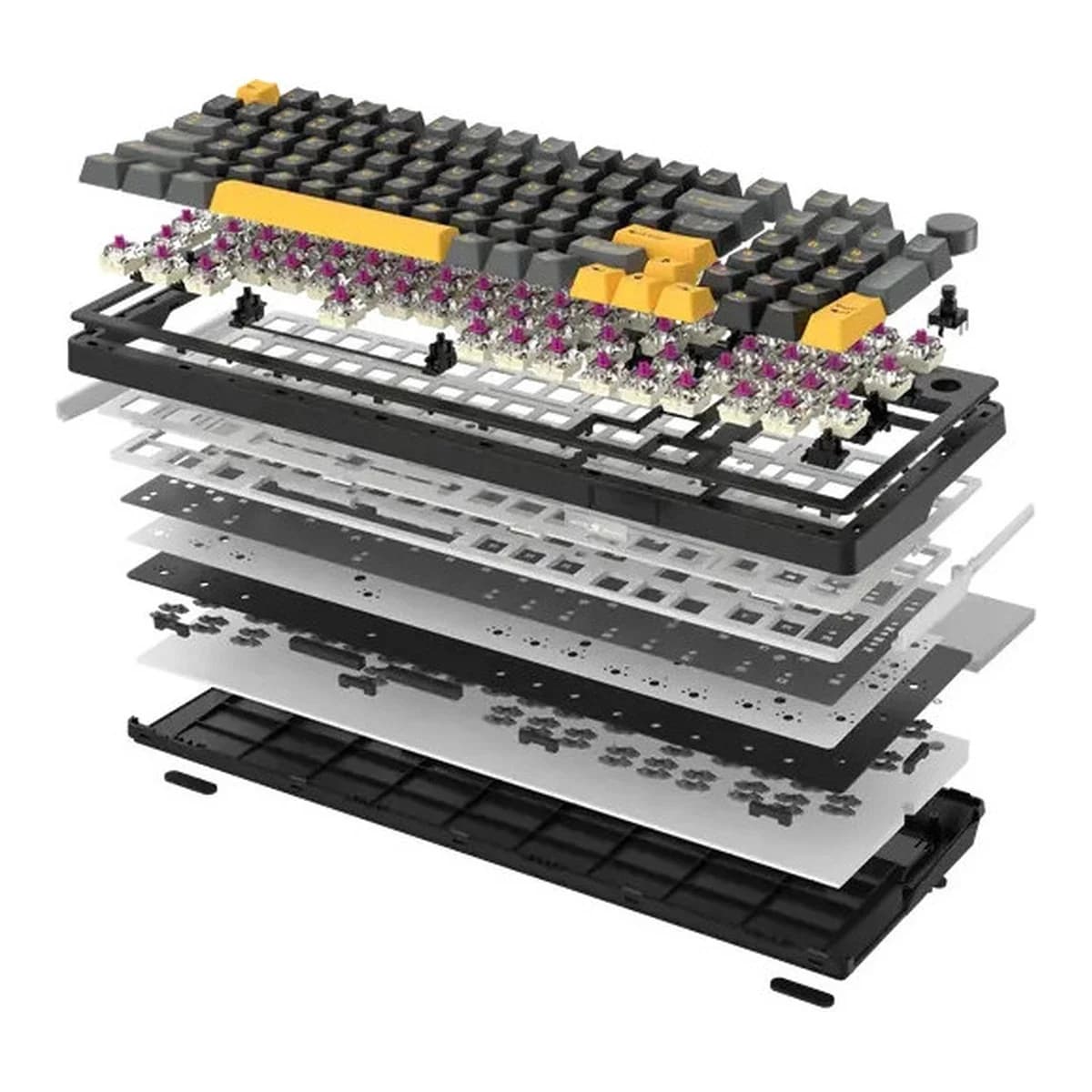 WHITE SHARK Tastatura Mehanicka GK-007152 EXCALIBUR L, Bluetooth/USB/2.4GHz, Wine Red Switch, Full Layout, RGB Hot-Swap