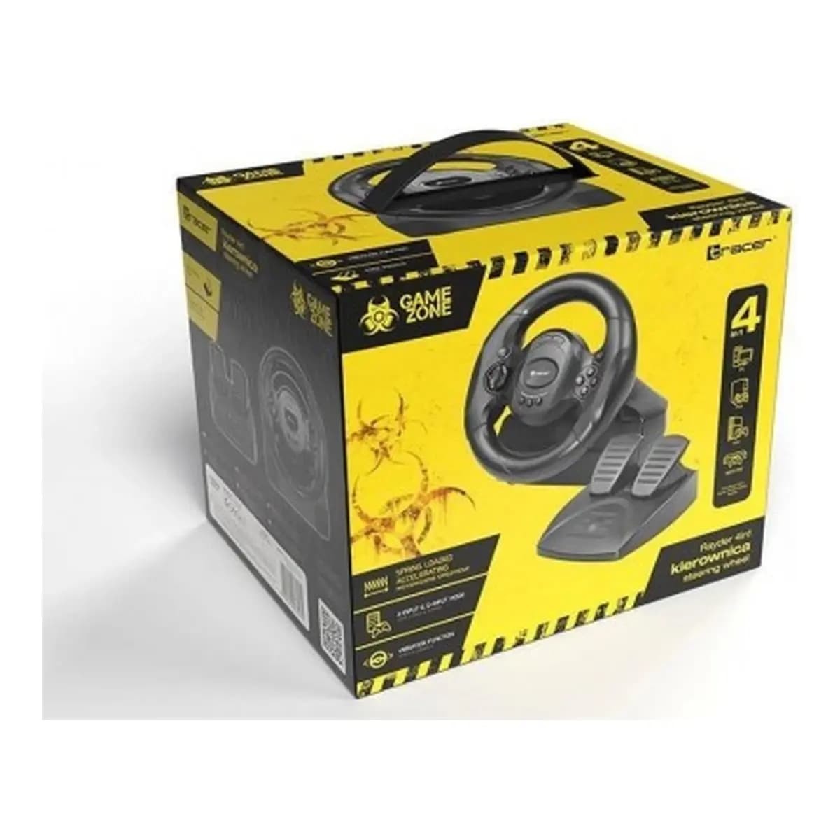 TRACER Volan Rayder, PC/PS3/PS4/Xbox One, 12 tipki, pedale, vibracija, kut rotacije 180°