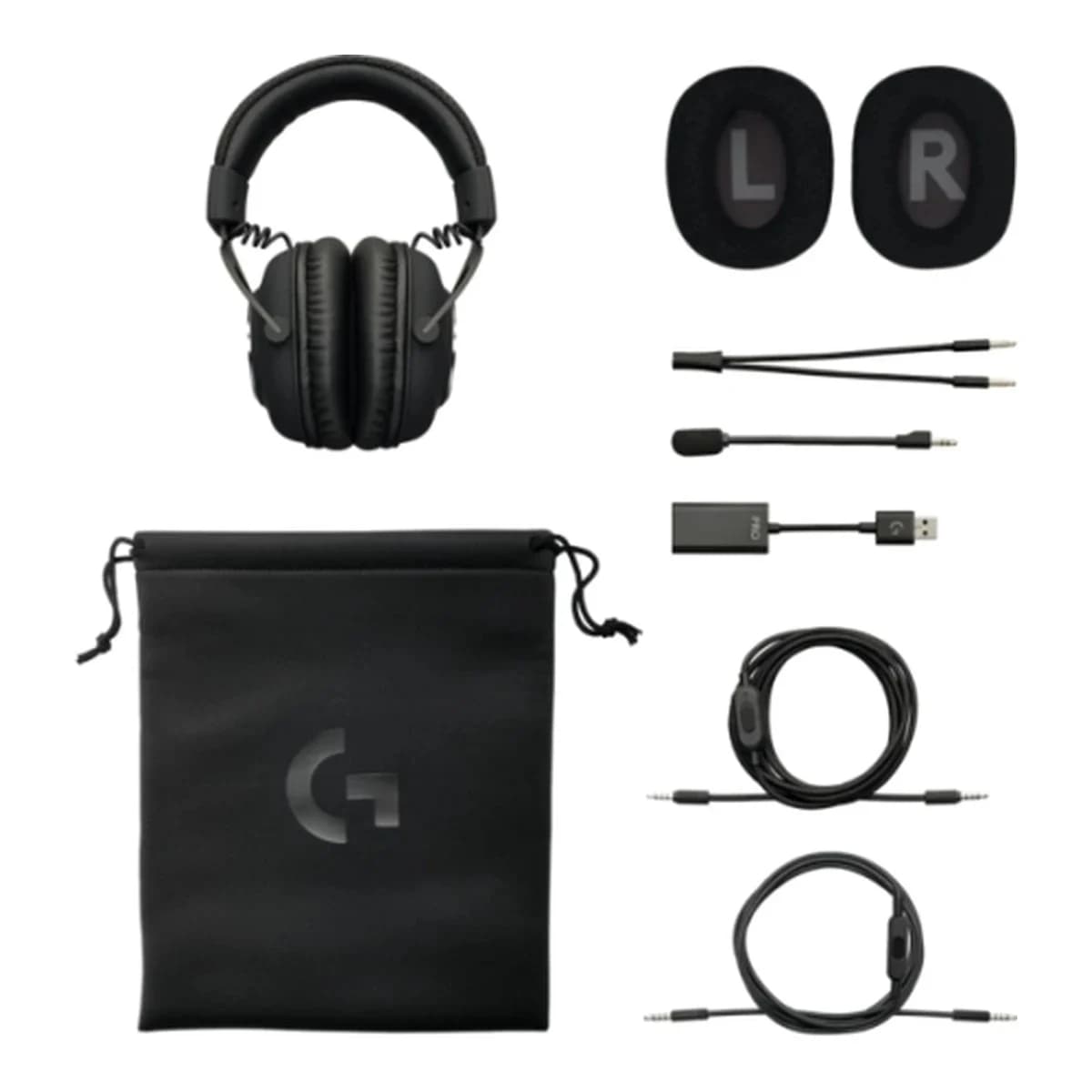 LOGITECH Slušalice G Pro X 7.1 Over-Ear, Žične 3.5mm/USB, Mikrofon, Stand, Crne