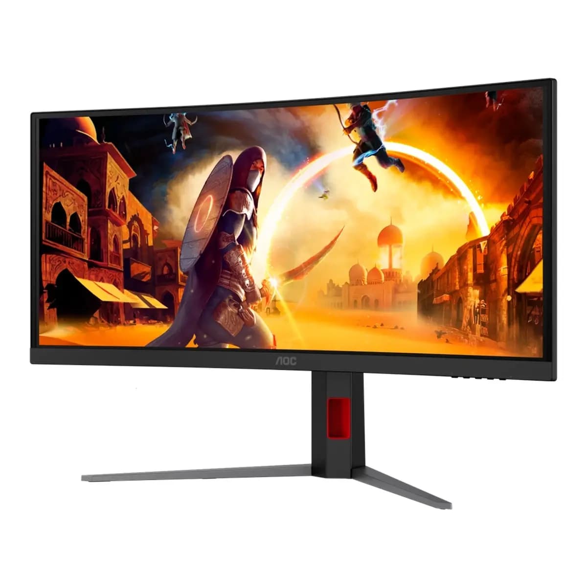 AOC Monitor Gaming CU34G4CA 34" UWQHD, Fast VA Panel, 180Hz, 1ms, Zakrivljeni 1500R, HDR400, USB-C 90W, KVM