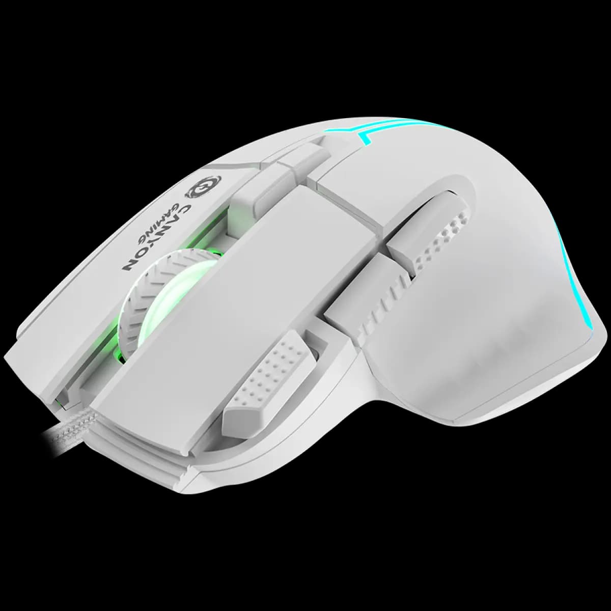CANYON Miš Fortnax GM-636, RGB, 9 tastera, žični, bela boja