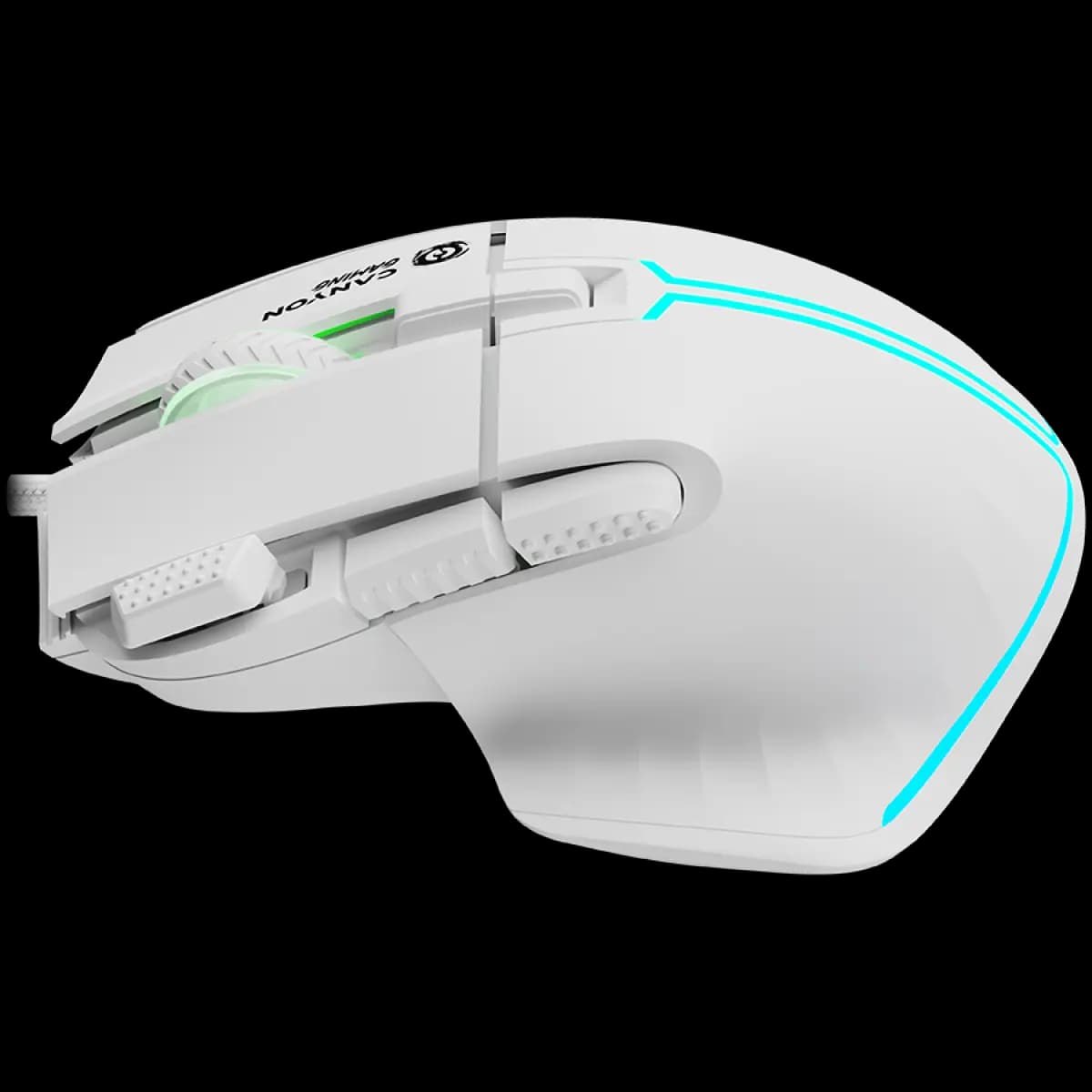 CANYON Miš Fortnax GM-636, RGB, 9 tastera, žični, bela boja