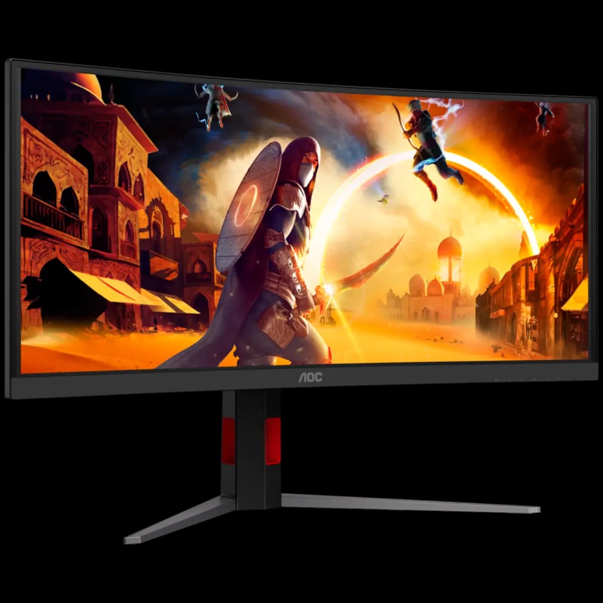 AOC Monitor Gaming CU34G4CA 34" UWQHD, Fast VA Panel, 180Hz, 1ms, Zakrivljeni 1500R, HDR400, USB-C 90W, KVM