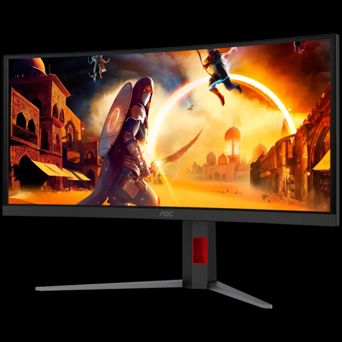 AOC Monitor Gaming CU34G4CA 34" UWQHD, Fast VA Panel, 180Hz, 1ms, Zakrivljeni 1500R, HDR400, USB-C 90W, KVM