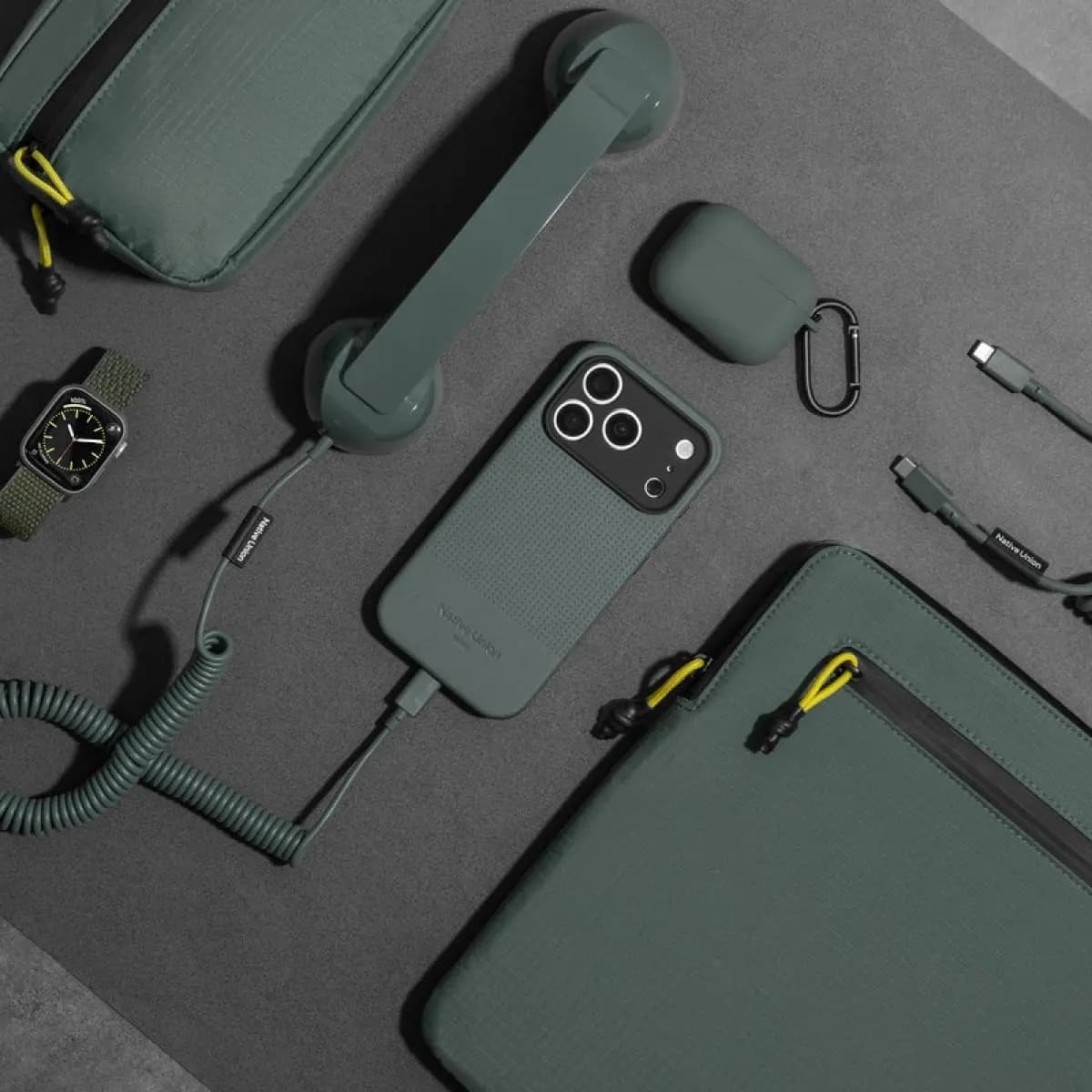 NATIVE UNION Futrola Active Case za iPhone 18 Pro Max, Slate Green