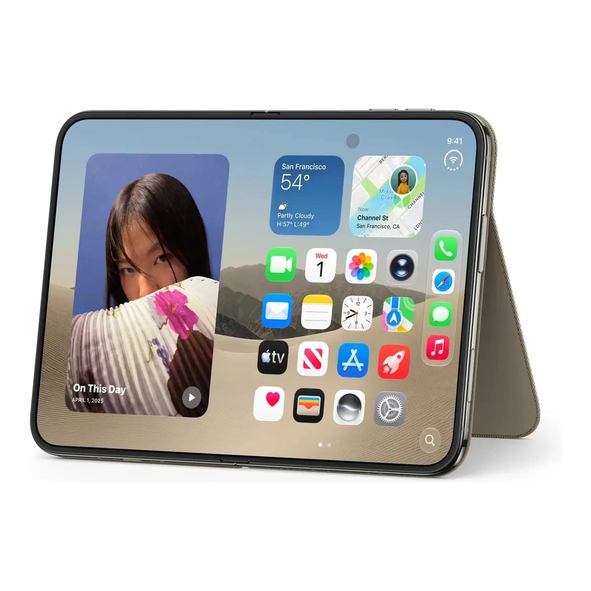 Apple iPhone Duo Folio with Kickstand - Taupe