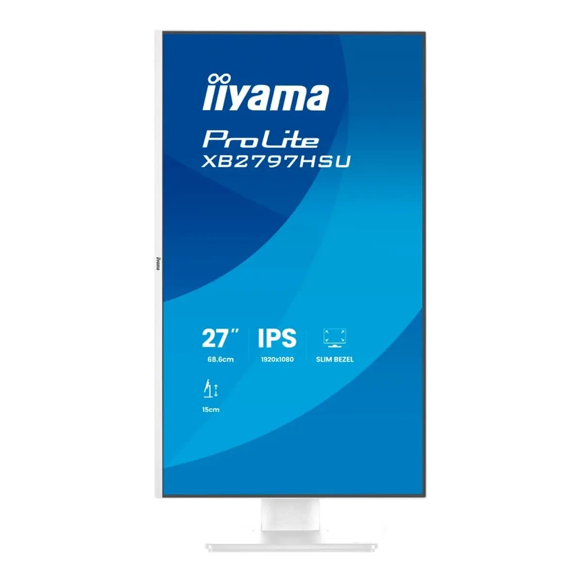 IIYAMA Monitor Prolite XB2797HSU-W1 27" Full HD, IPS Panel, 120Hz, 350 cd/m², Mat ekran, Bijeli