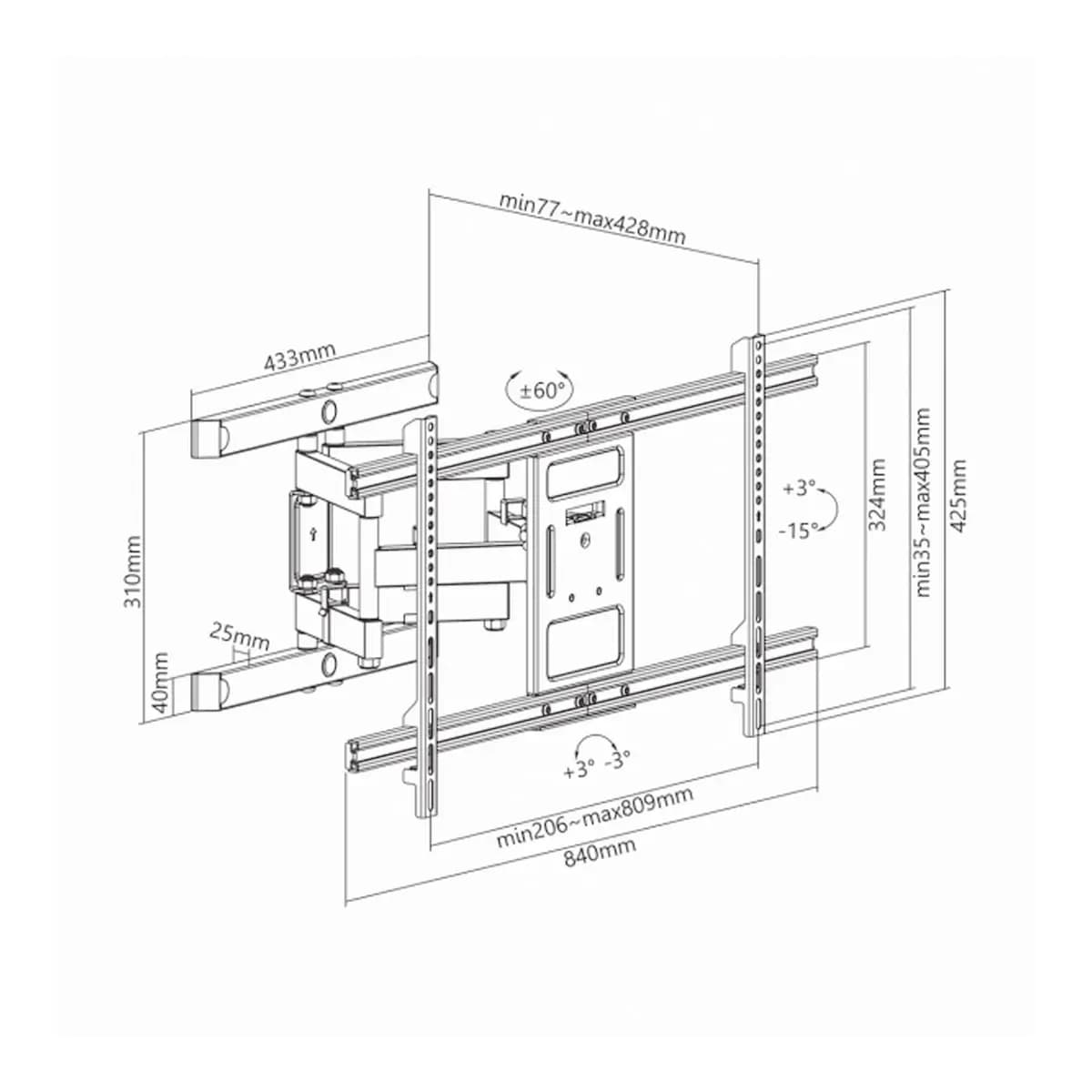 SBOX STALAK PLB-61486 (43-90"/60kg/800x400)