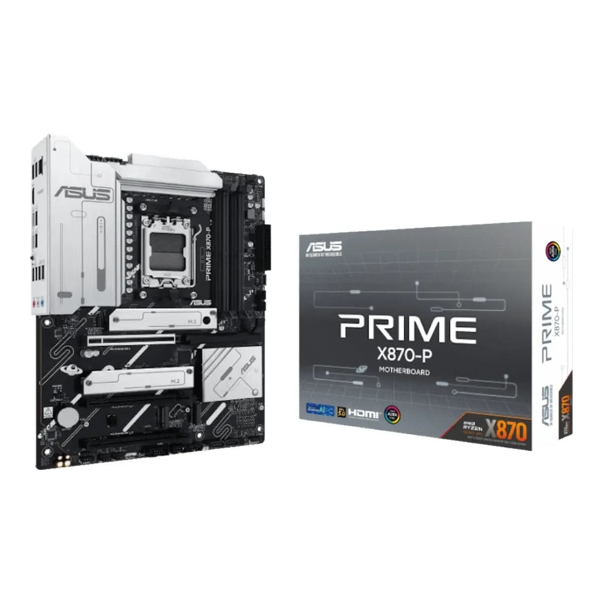 ASUS MB PRIME X870-PX870, AM5; 4xDDR54x M.2; 2x SATA,HDMI,10x USB, RAID,ATX