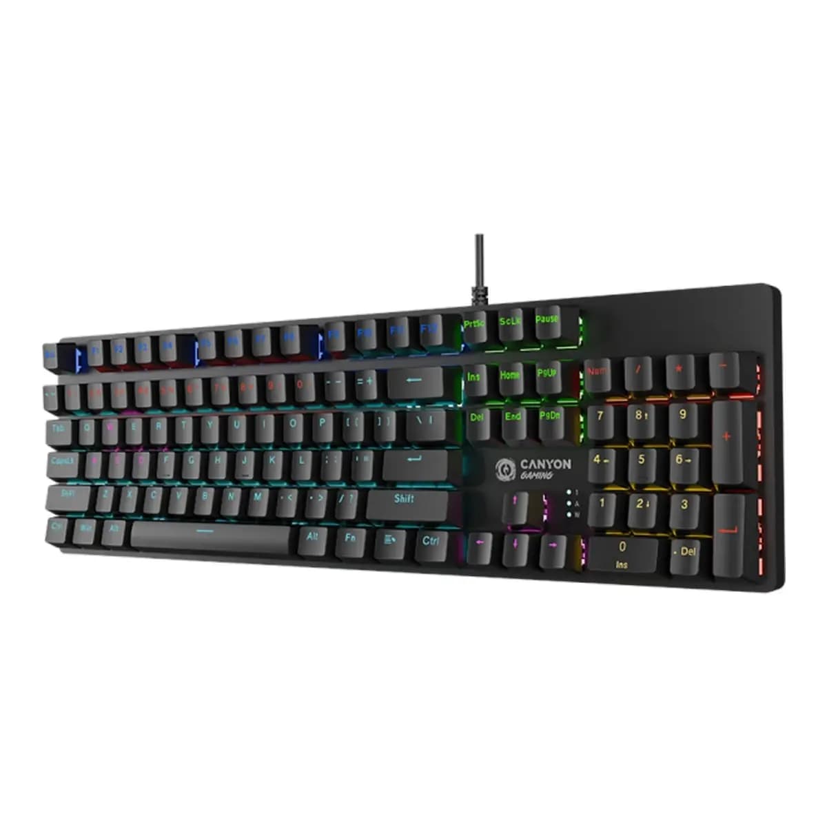 CANYON Tastatura Reaper SKB-9, Full size, Rainbow osvjetljenje, US layout, žična, crna