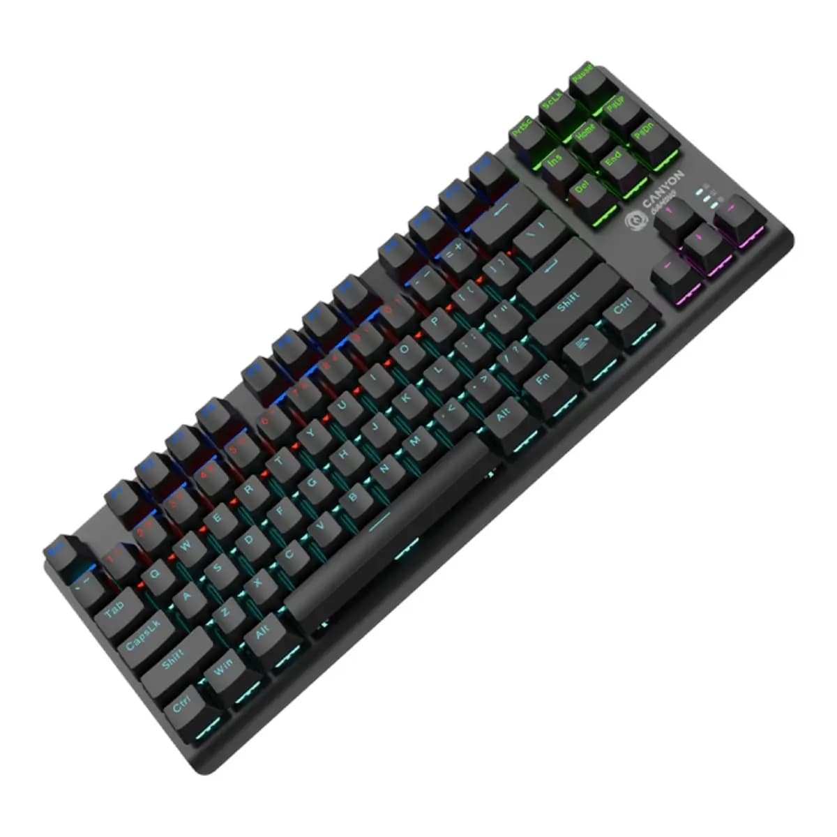 CANYON Tastatura Striker SKB-2, TKL, Rainbow, US, žičana, crna